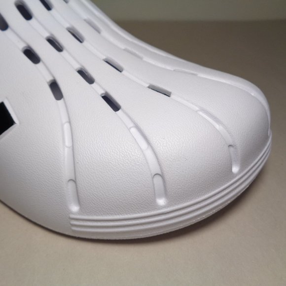 Adidas Size 11 M ADILETTE White Black Clogs Slides Sandals New Men\'s Shoes main image 14